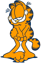 [Garfield with a heart full of love]